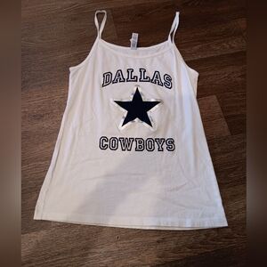 Abella White Dallas Cowboys Crop Top